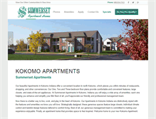 Tablet Screenshot of kokomo-apartments.com
